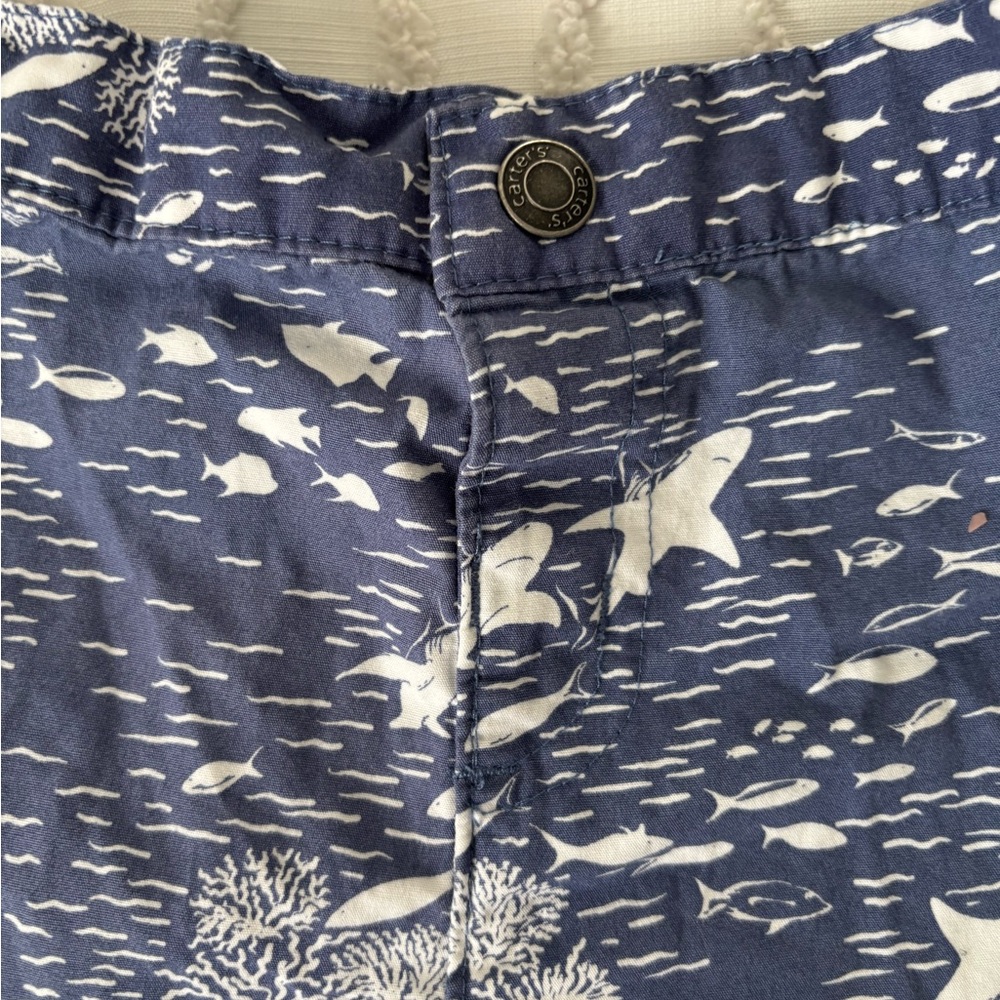 Carter's Blue and White Kids Shorts - Picture 3 of 5